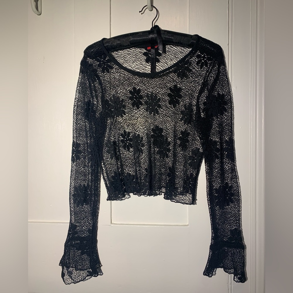 Vintage mesh floral top